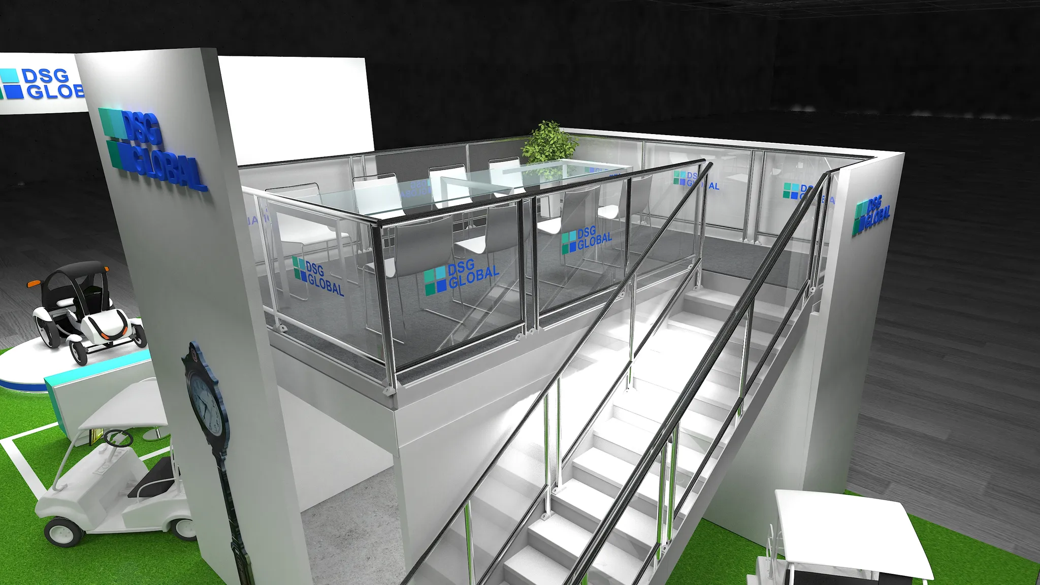 30x50 Island booth design by Reaction Space